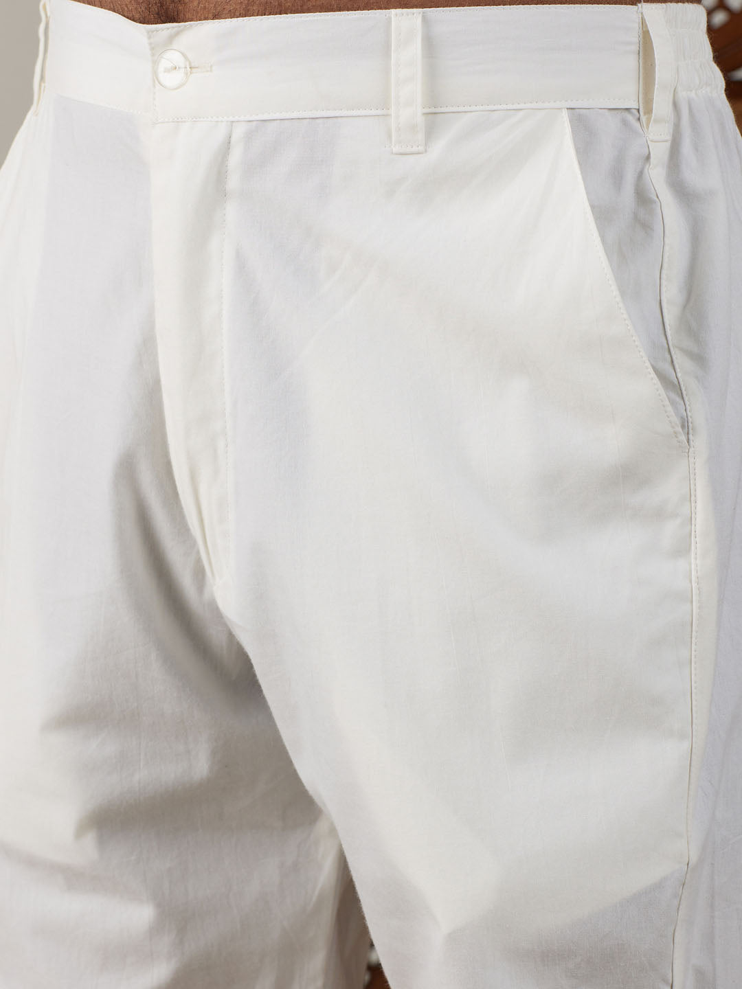 Men's Coffee Cotton Straight Kurta Pyjama Set