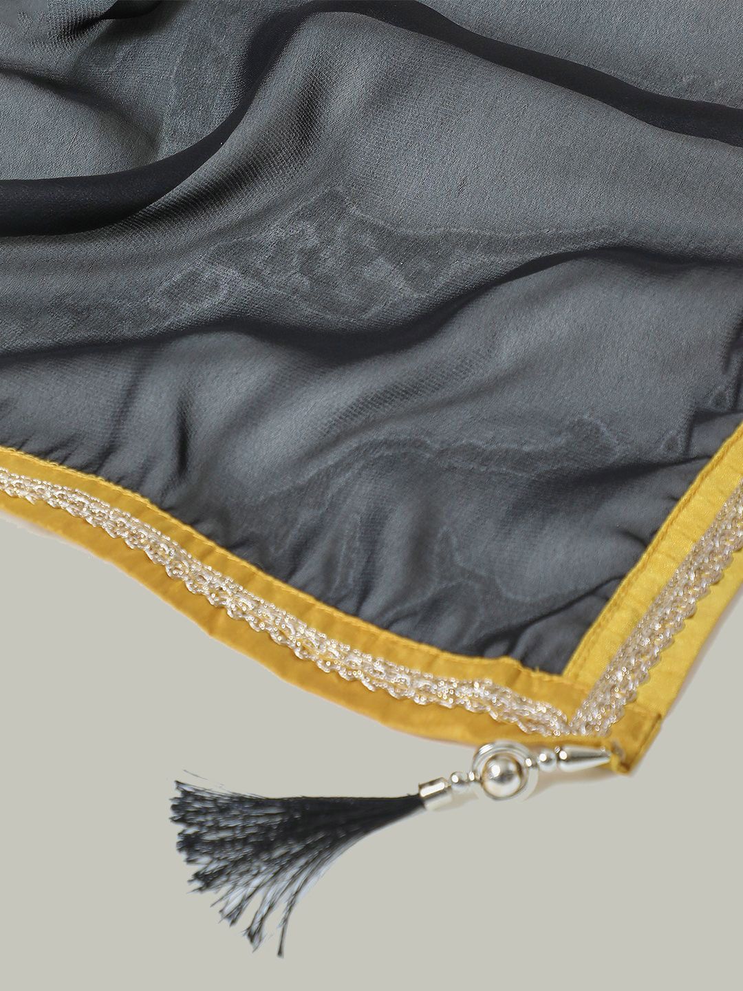 Dhiyona SO Women's Embroidered Sequinned Notch Neck Anarkali Kurta with Palazzos & Dupatta