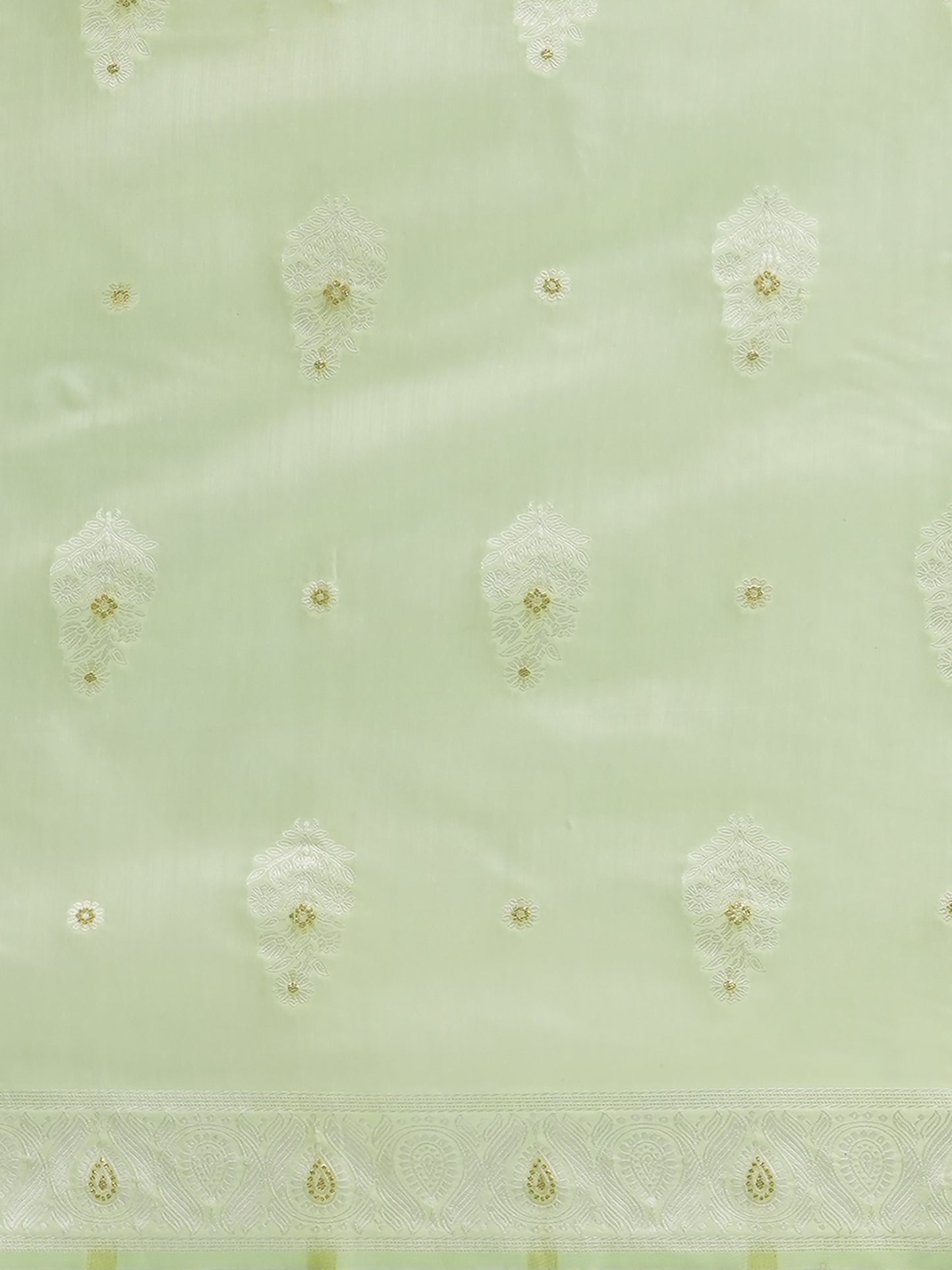 Women's Cotton Silk Green Woven Design Designer Saree With Blouse Piece