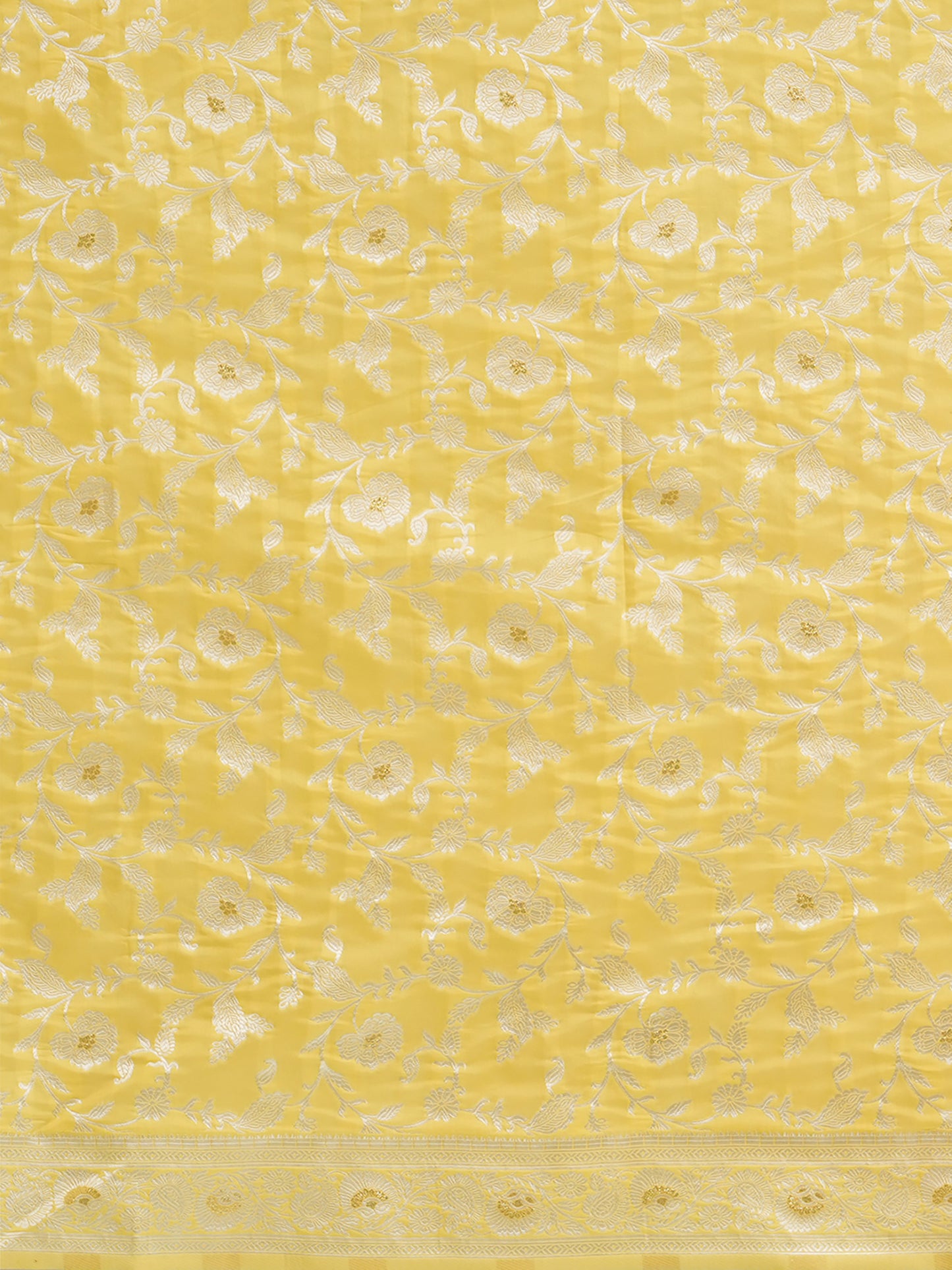 Women's Cotton Silk Yellow Woven Design Designer Saree With Blouse Piece