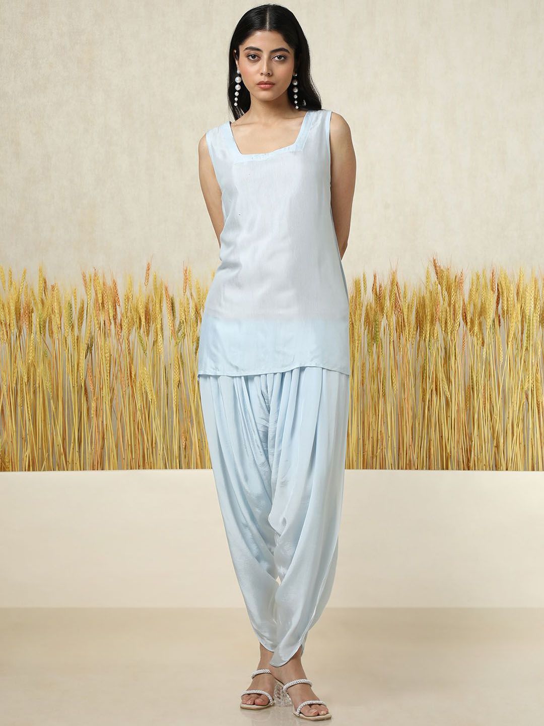 Dhiyona SO Women's Women Layered Beads and Stones Top with Trousers
