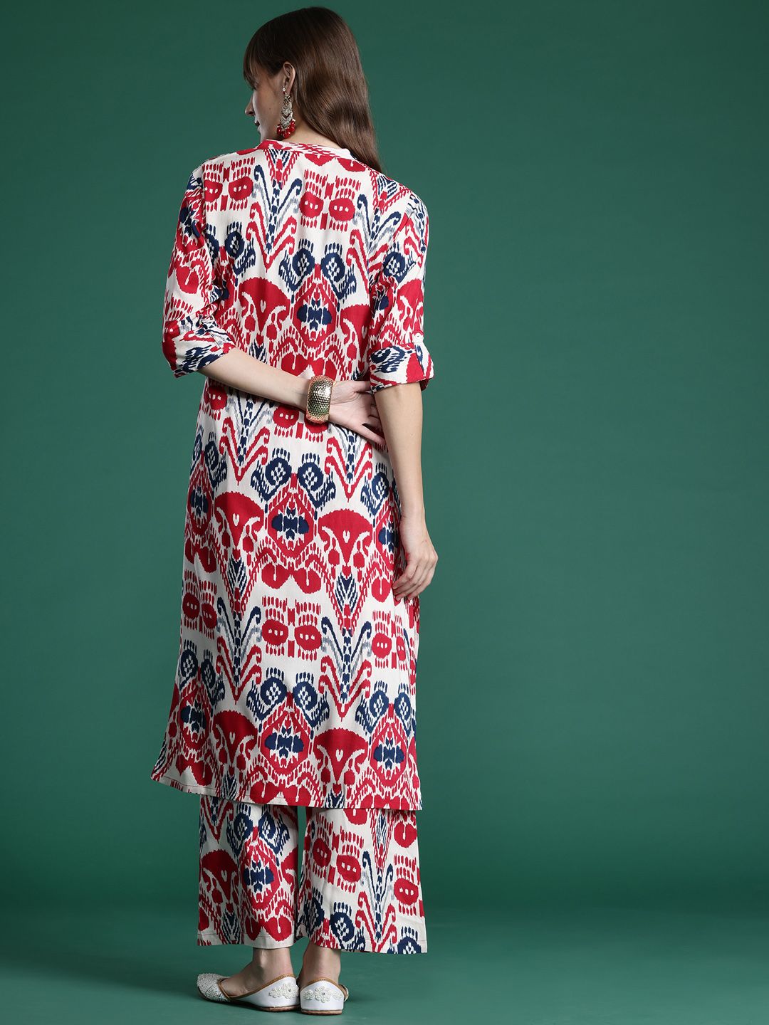 Dhiyona IE Ethnic Motifs Printed Kurta with Palazzos