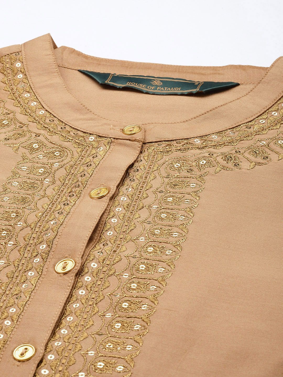 Dhiyona PD Women Women Yoke Design Regular Sequined Jashn Kurta with Trousers