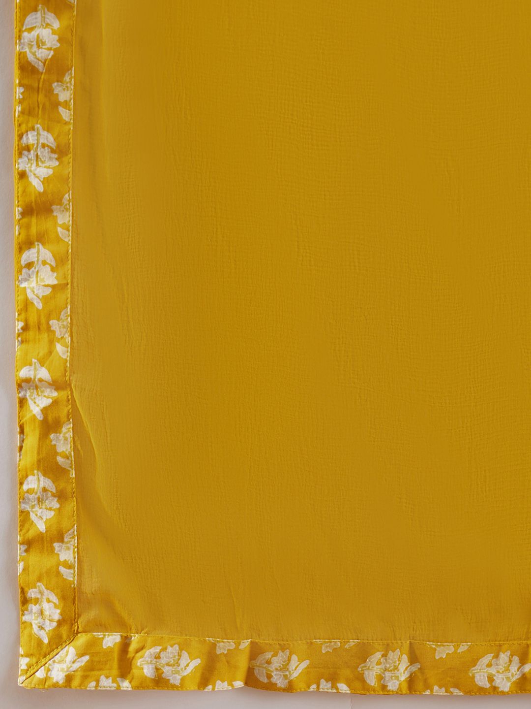 Dhiyona IE Floral Printed Mirror Work Pure Cotton A-Line Kurta with Trousers & Dupatta