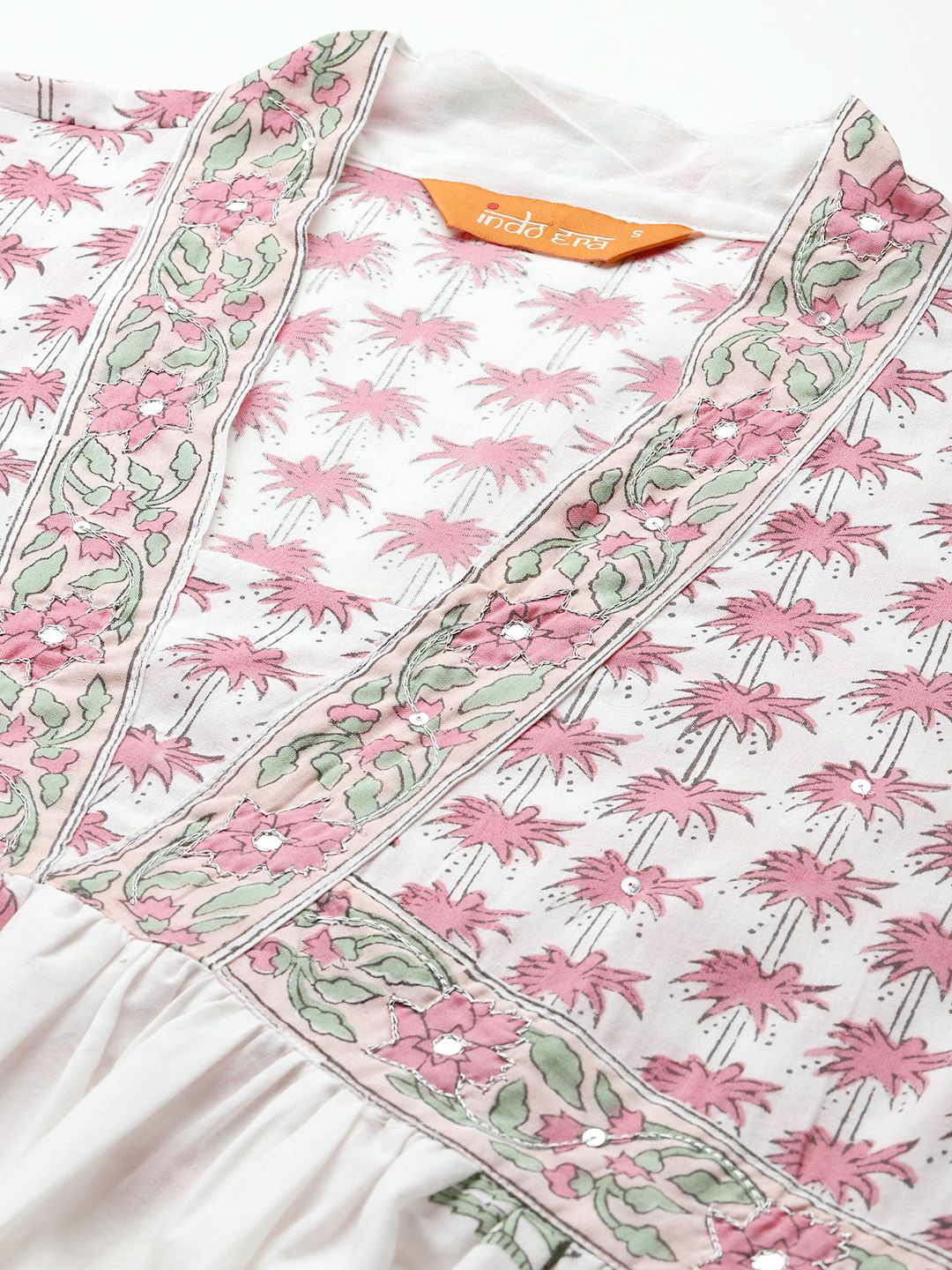 Dhiyona IE Floral Printed Pure Cotton Kurta with Trousers & Dupatta