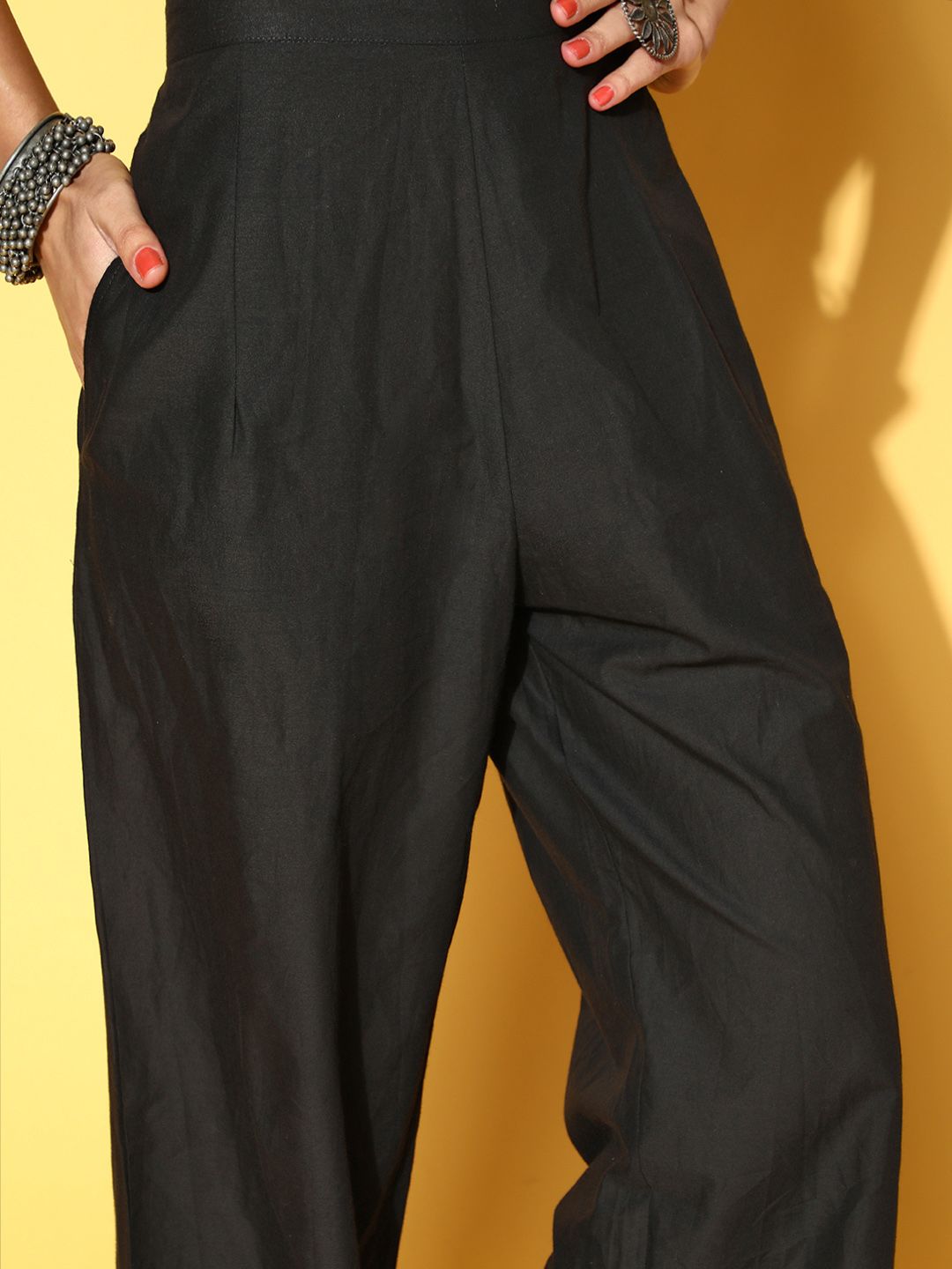 Dhiyona IE Floral Cotton Blend Kurta Set