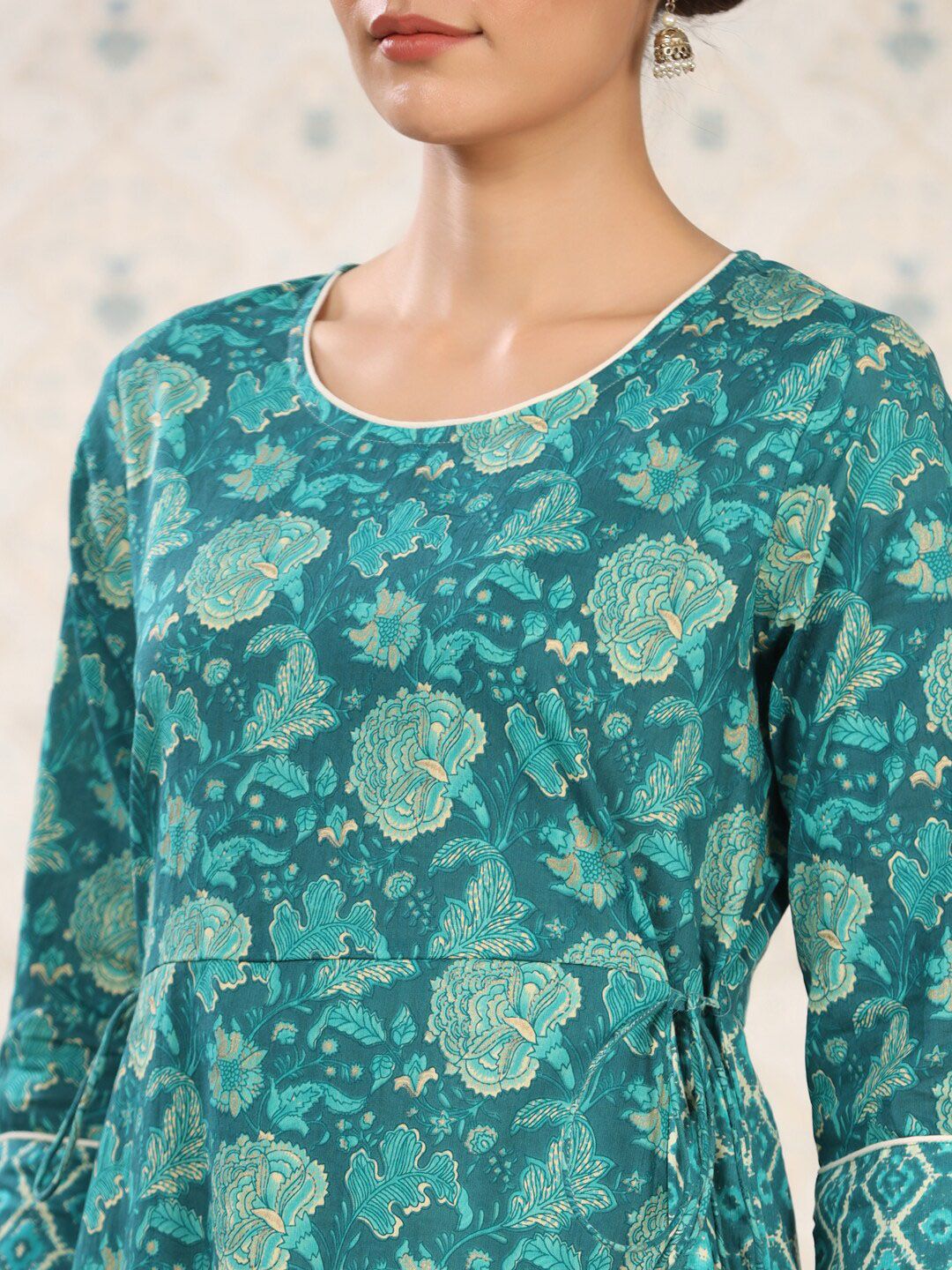 Dhiyona OD Floral Printed Pure Cotton Kurta
