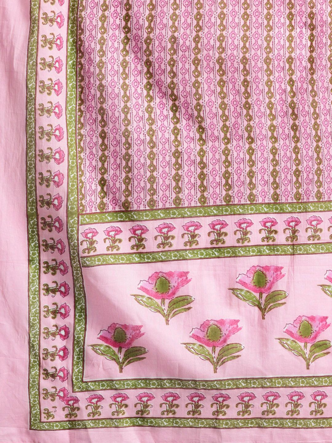 Dhiyona IE Floral Printed Empire Pure Cotton Kurta with Trousers & Dupatta