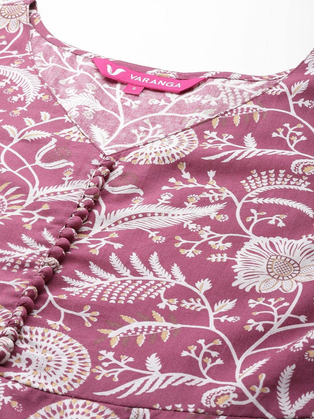 Dhiyona VA Women's Floral Printed Cotton Kurta