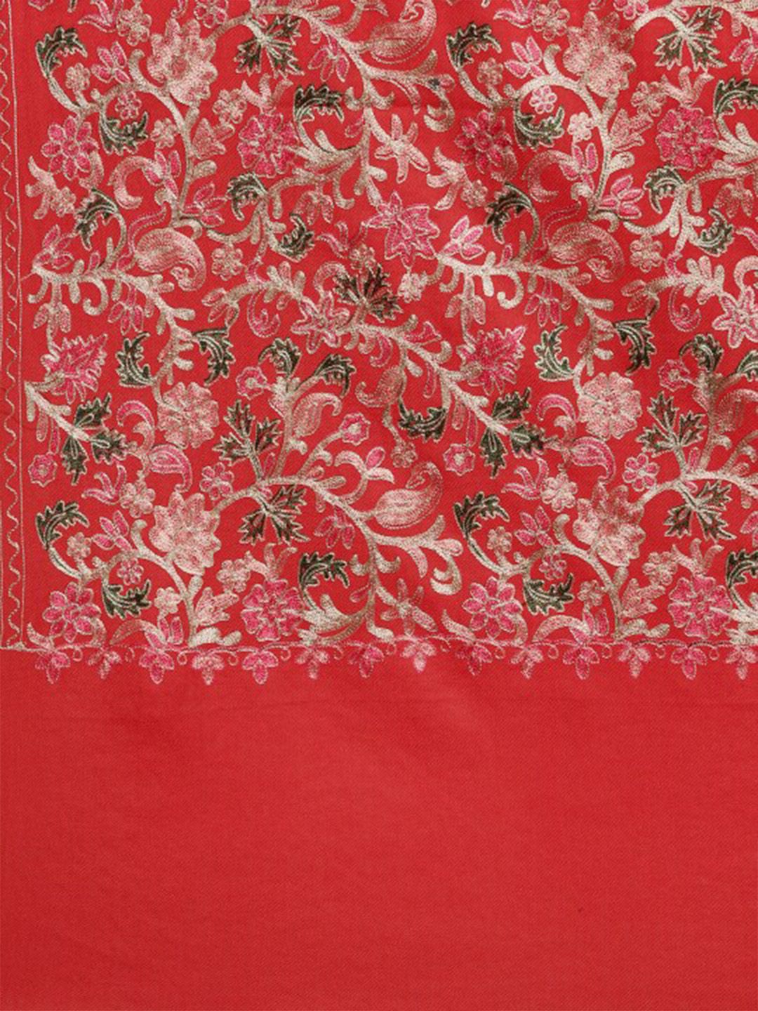 Dhiyona PA Floral Embroidered Pure Woollen Shawl