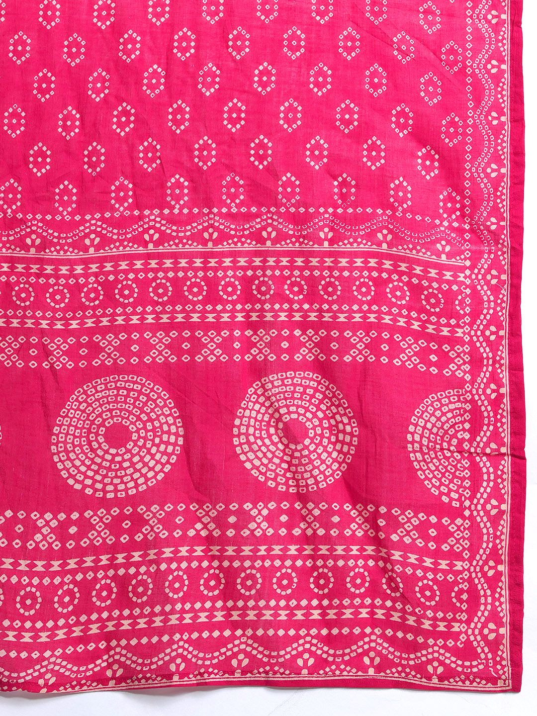 Dhiyona IE Ethnic Motifs Printed Panelled Pure Cotton Kurta with Trousers & With Dupatta