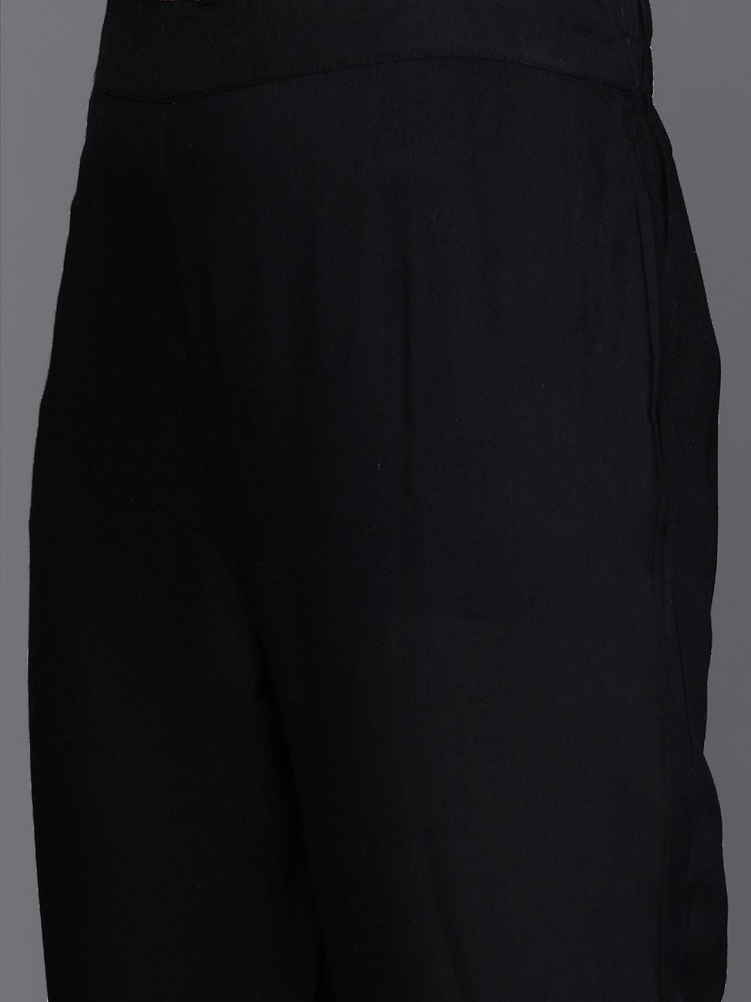 Dhiyona VA Women's Grey & Black Kurta with Trousers & Dupatta