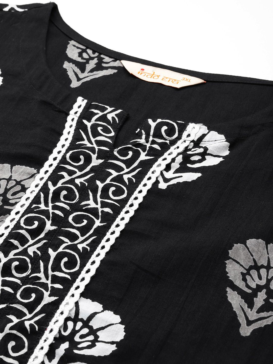 Dhiyona IE Floral Printed Regular Pure Cotton Kurta with Trousers & Dupatta