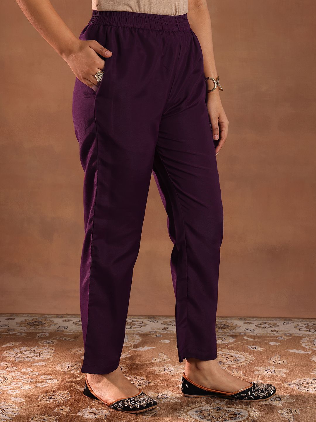 Dhiyona LB Women's Ethnic Motifs Embroidered Sequinned Straight Kurta with Trousers & Dupatta