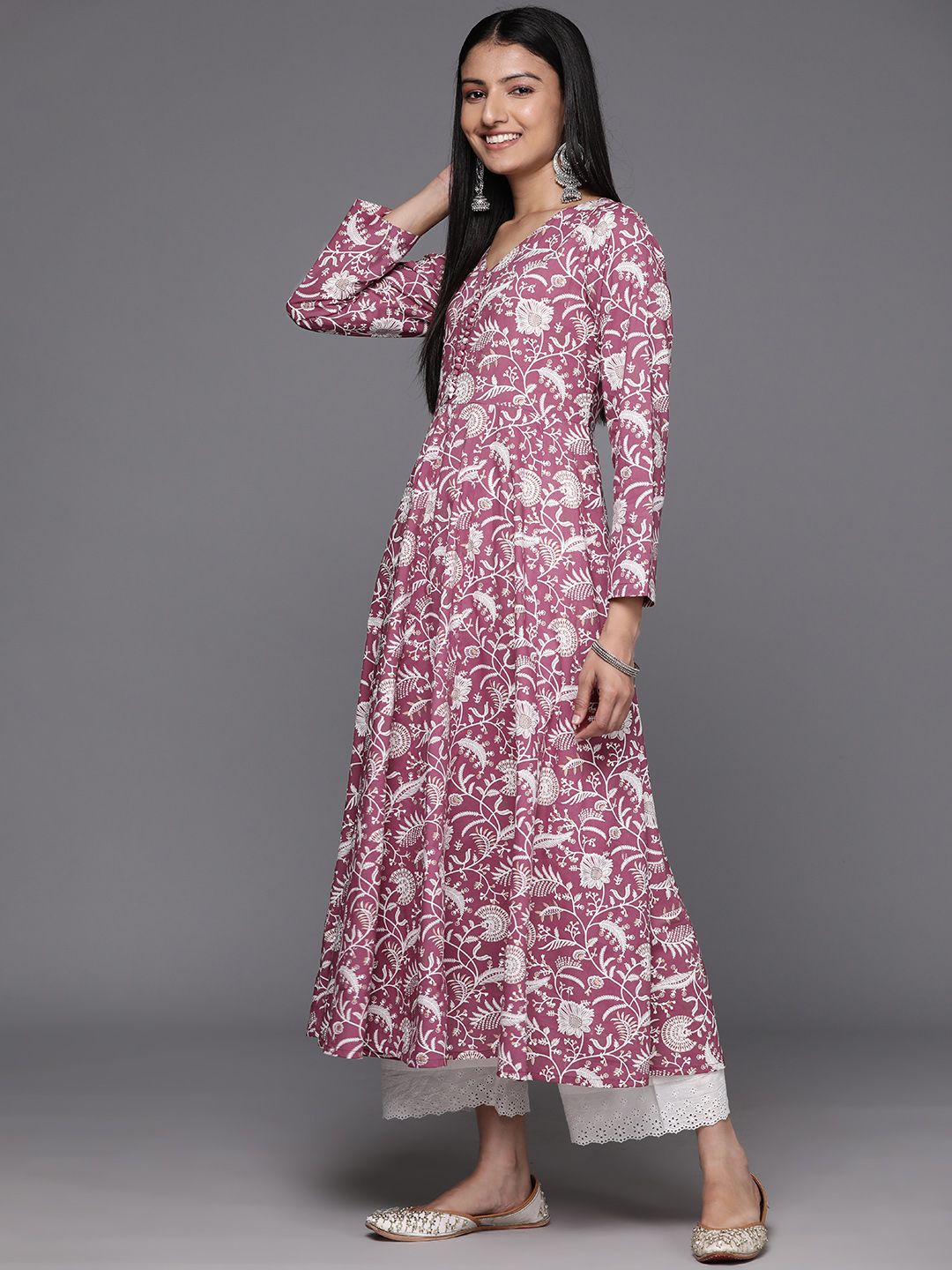 Dhiyona VA Women's Floral Printed Cotton Kurta