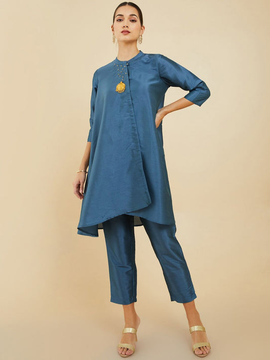 Dhiyona SO Women's Beads and Stones Kurta with Trousers