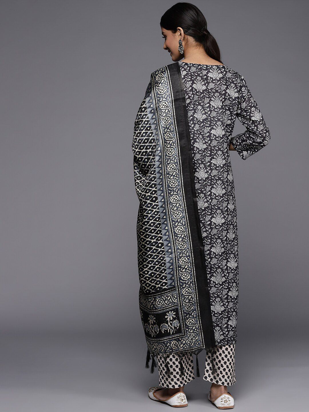 Dhiyona VA Women's Digital Winter Printed Kurta Palazzo &Dupatta