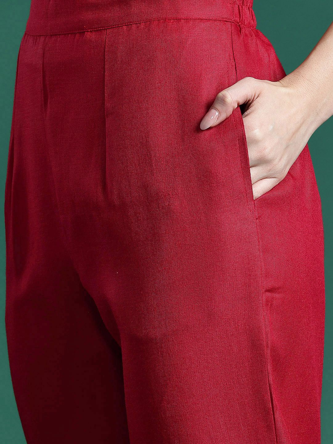 Dhiyona IE Ethnic Motifs Embroidered Regular Kurta with Trousers & Dupatta