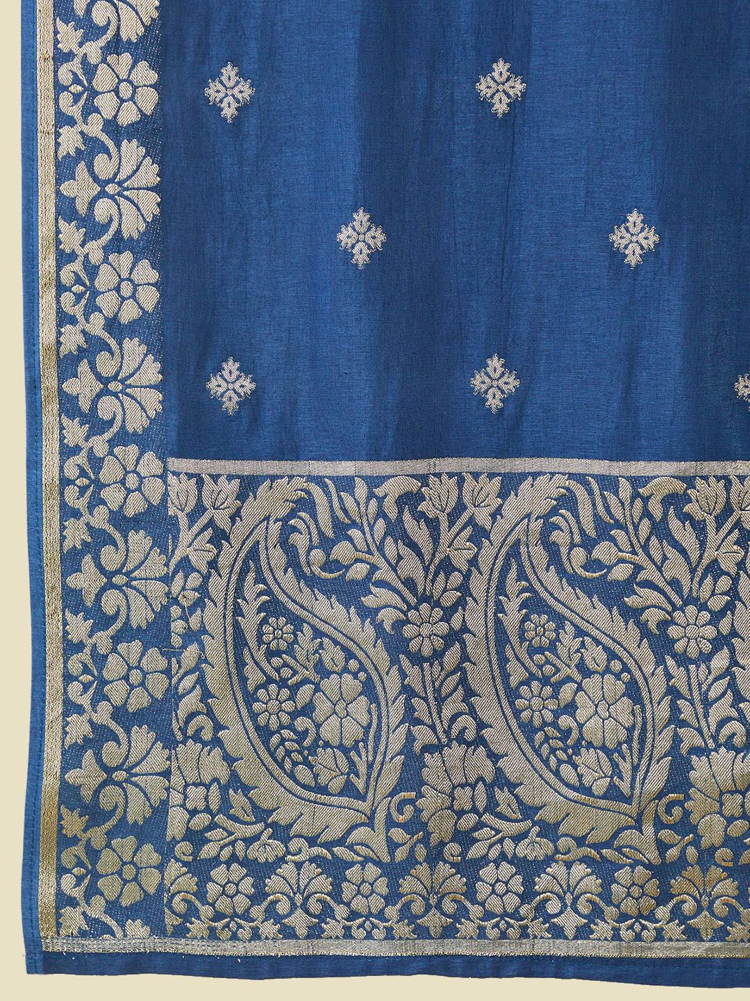 Dhiyona SO Women's Ethnic Motifs Printed Beads and Stones Kurta with Trousers & Dupatta