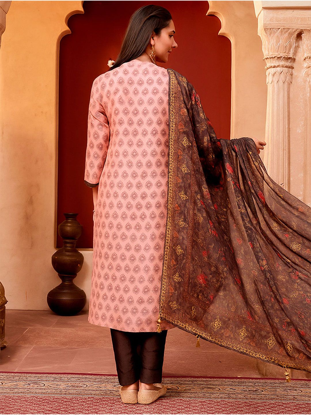 Dhiyona WP Women Ethnic Motifs Printed Kurta with Palazzos & Dupatta
