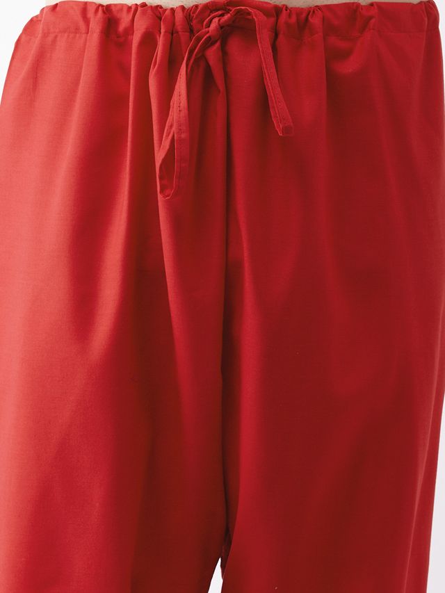 Men's Maroon Cotton Blend Straight Kurta Pyjama Set