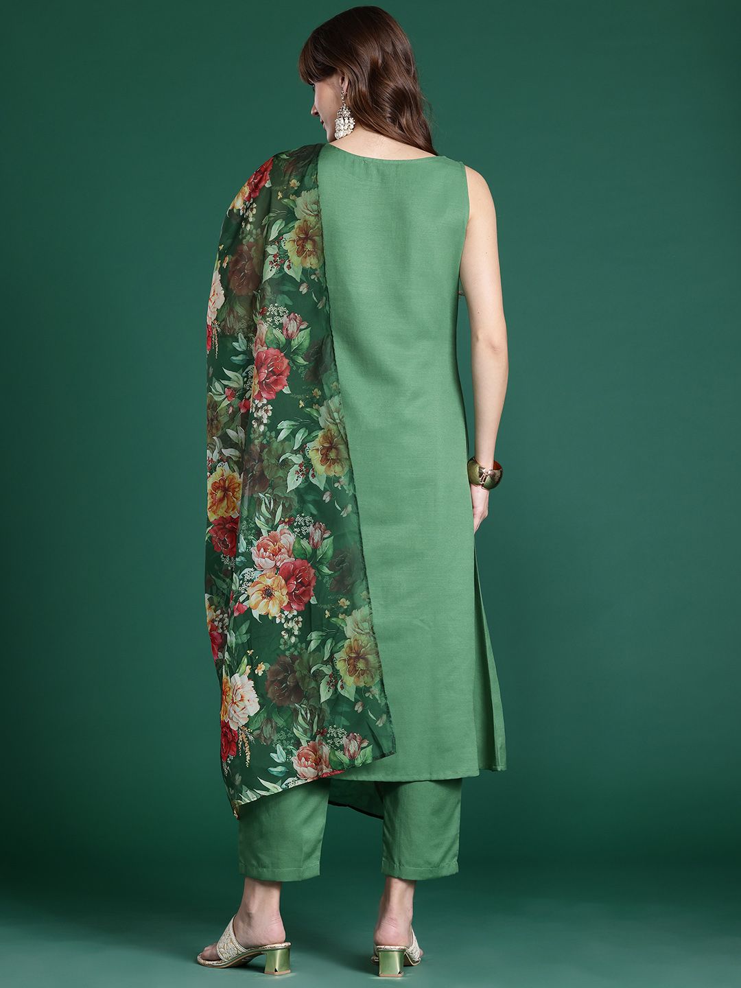 Kurta With Trousers & Dupatta