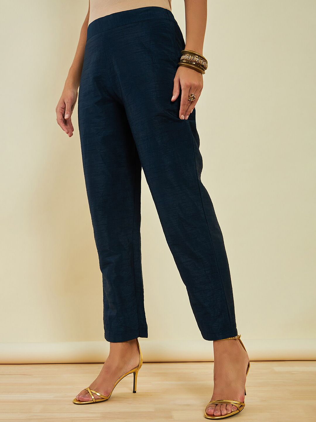 Dhiyona SO Women's Ethnic Motifs Embroidered Silk Kurta with Trousers & With Dupatta