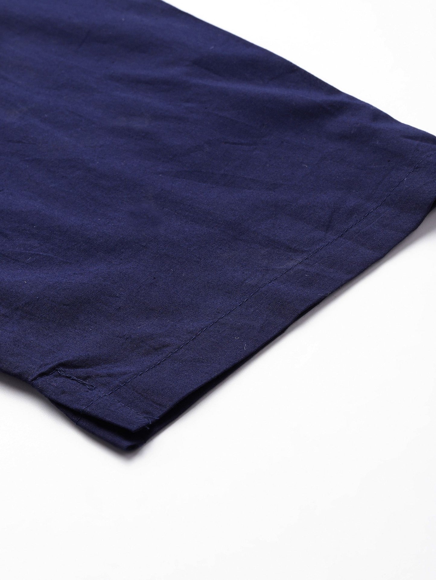 Floral Embroidered Pure Cotton Kurta with Trousers