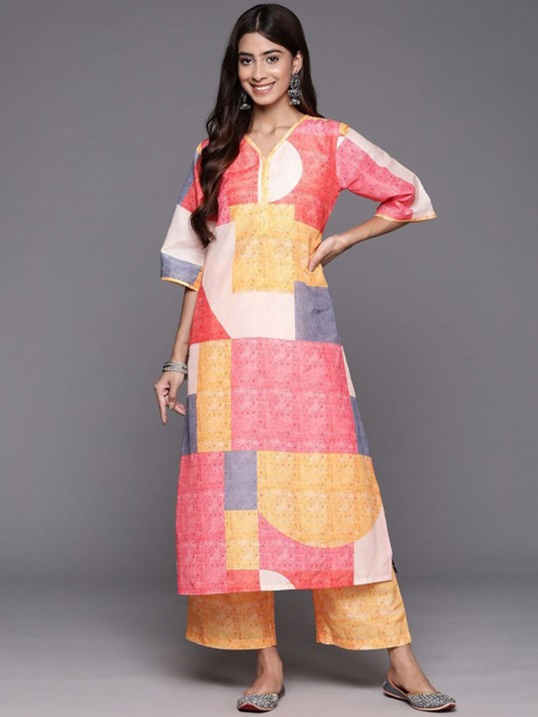 Dhiyona VA Women's Floral Printed Kurta with Palazzo
