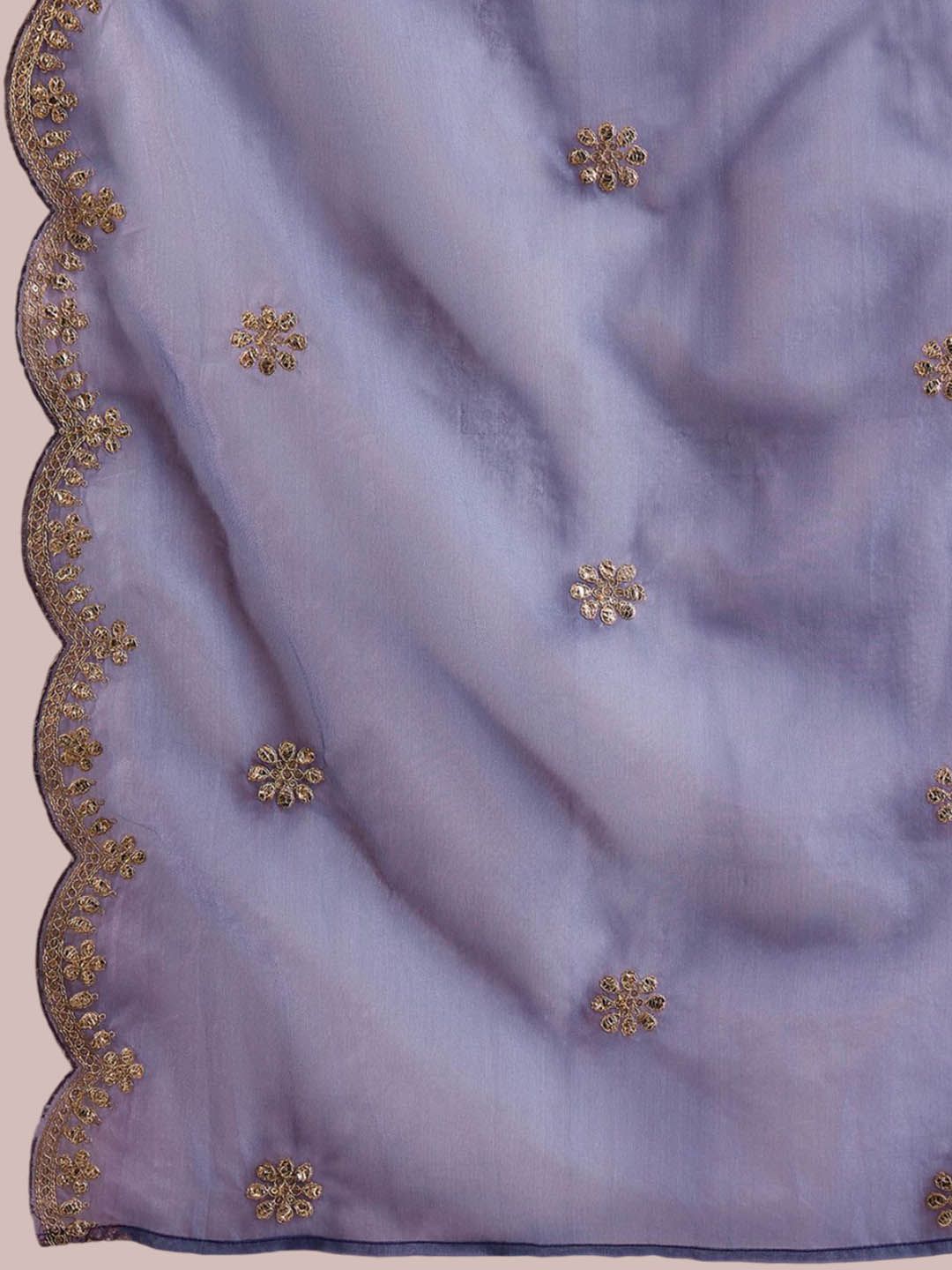 Dhiyona IE Women Floral Embroidered Regular Kurta with Trousers & With Dupatta