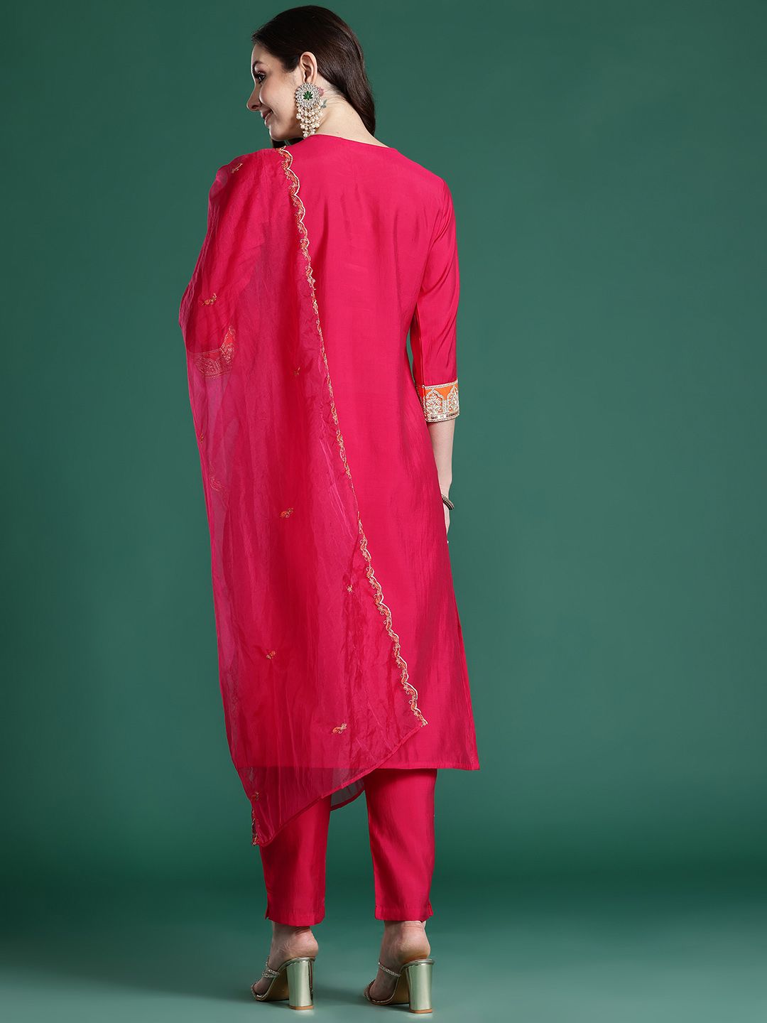 Ethnic Motifs Kurta with Trousers & Dupatta
