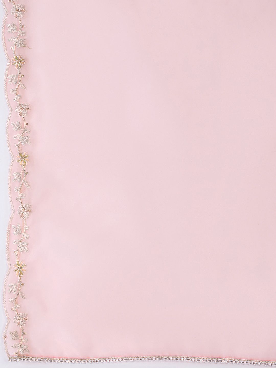 Dhiyona IE Pink Ethnic Motifs Embroidered Aari Work Kurta with Trousers & Dupatta