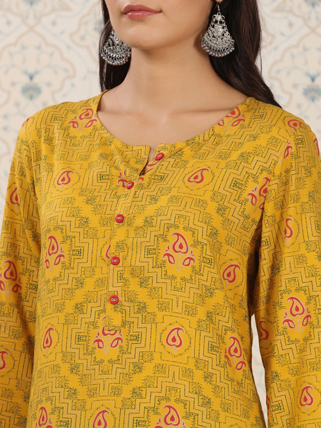 Dhiyona OD Ethnic Motifs Printed Straight Kurta