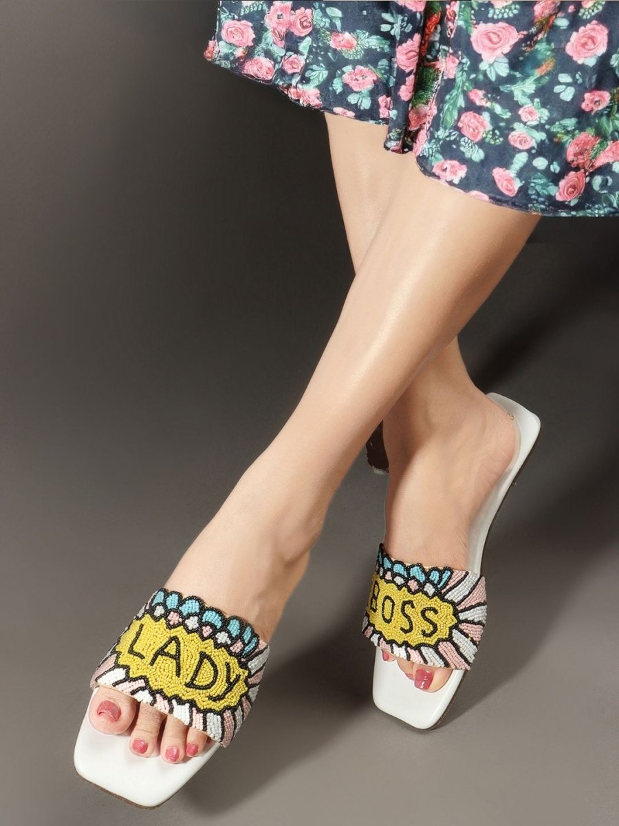 Dhiyona AK Women Embellished Ethnic Open Toe Flats