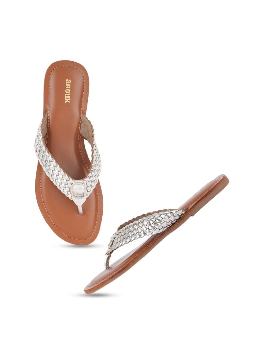 Dhiyona AK Embellished Open Toe Flats