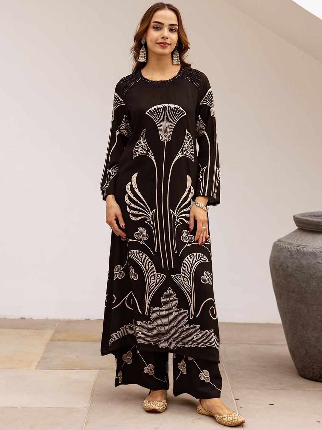 Dhiyona IS Women's Women Floral Printed Kurta with Palazzo