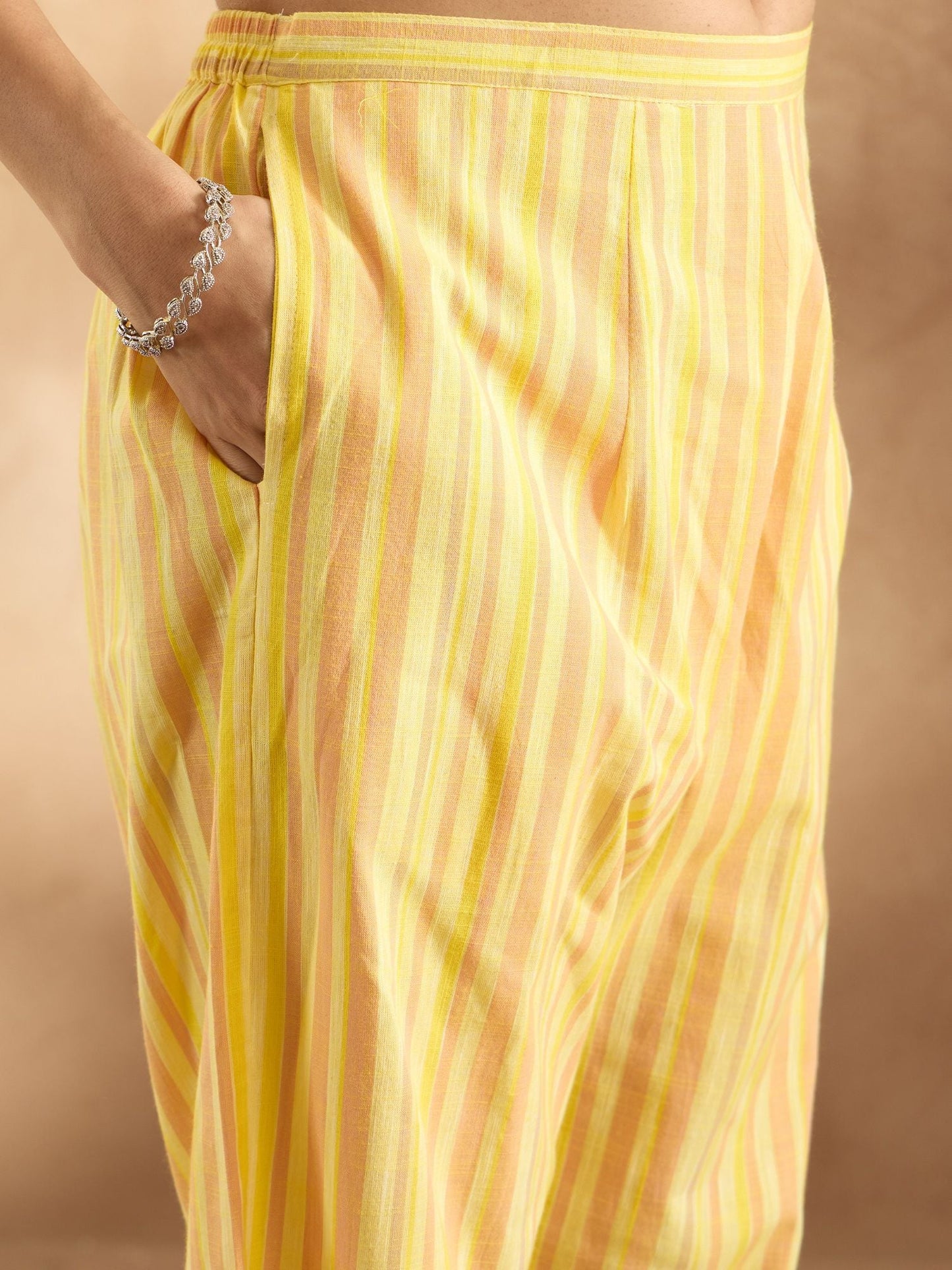 Dhiyona IE Floral Embroidered Pure Cotton Straight Kurta with Trouser