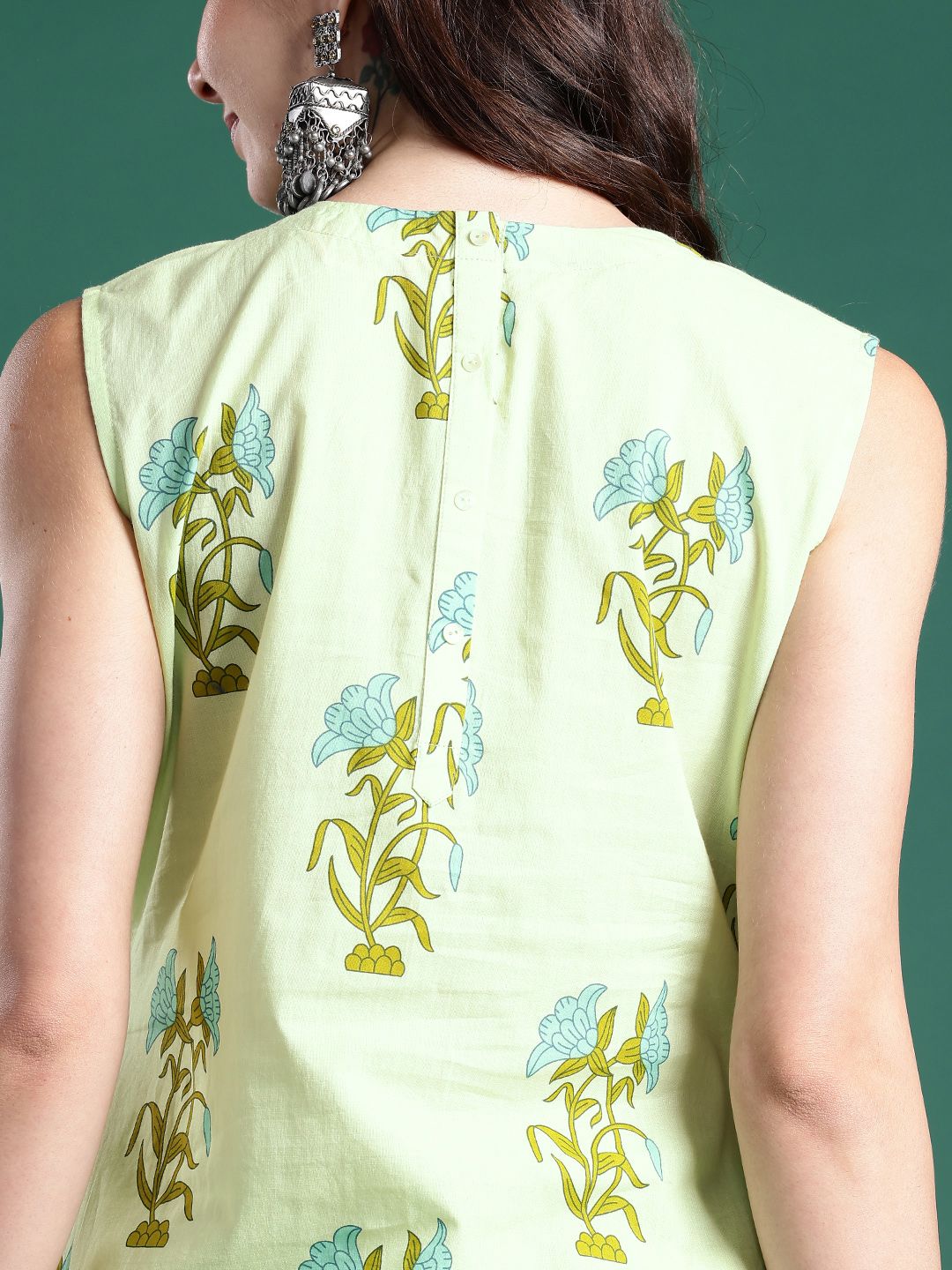 Floral Printed Regular Pure Cotton Kurta with Palazzos