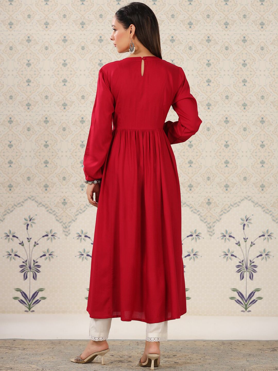 Dhiyona OD Puff Sleeves A-Line Kurta