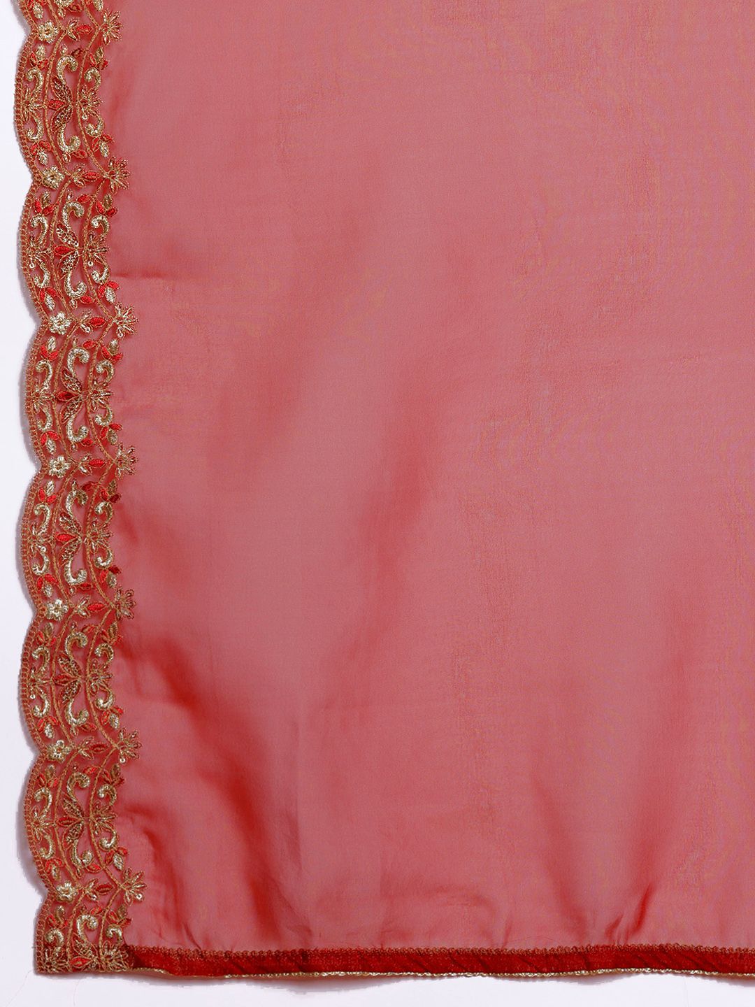 Dhiyona IE Women Floral Embroidered Regular Sequinned Liva Kurta with Trousers & With Dupatta