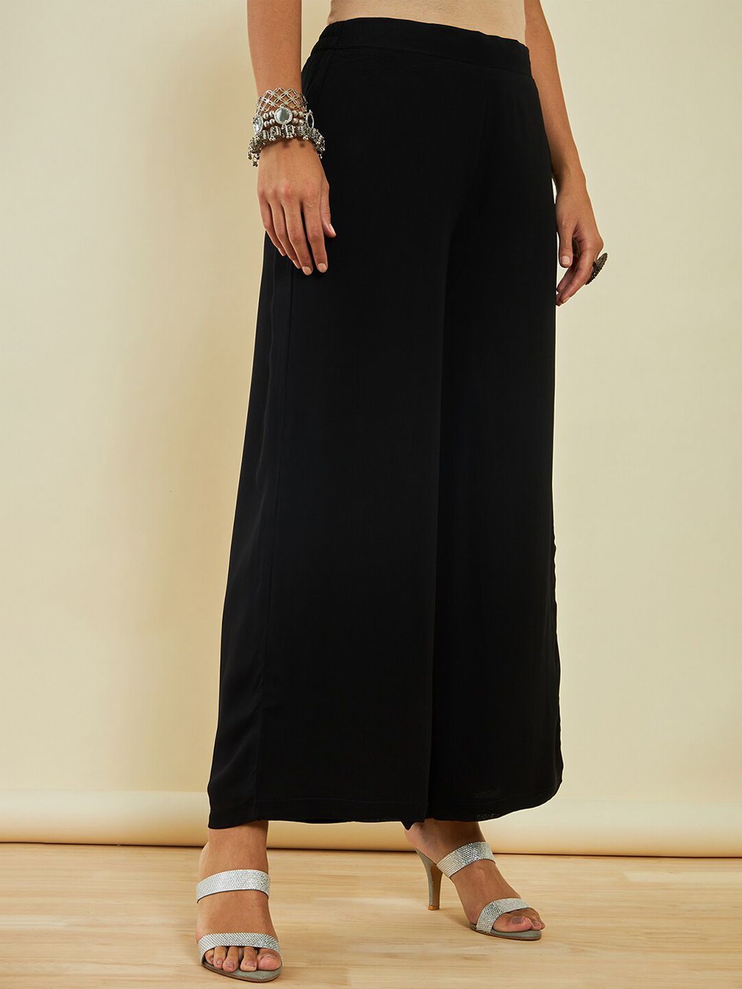 Dhiyona SO Women's Ethnic Motifs Embroidered Sequinned A-line Kurta with Trousers & With Dupatta