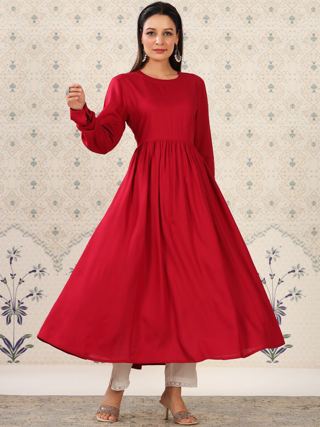 Dhiyona OD Puff Sleeves A-Line Kurta