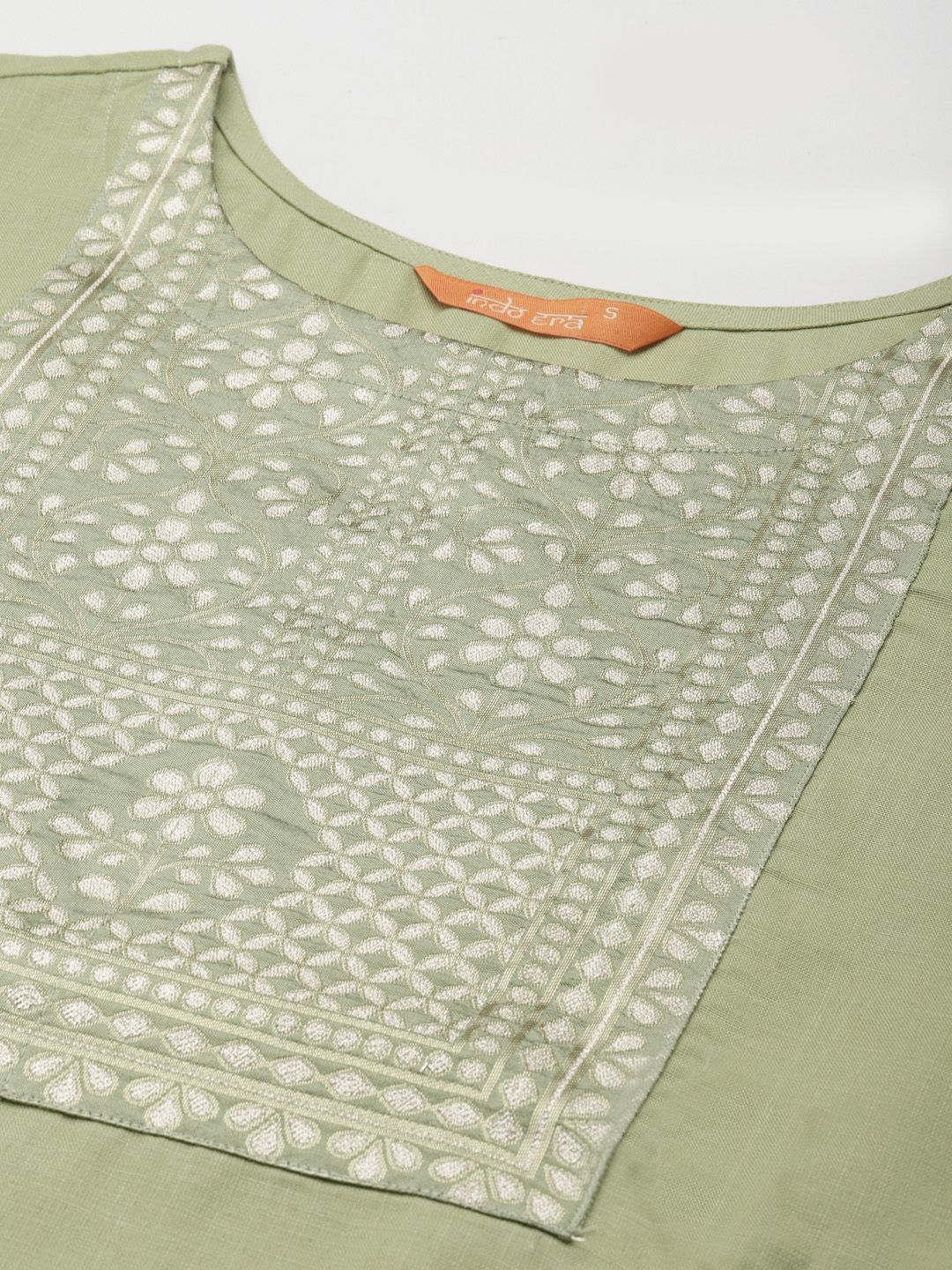 Dhiyona IE Women Green Yoke Design Regular Kurta with Palazzos & Dupatta