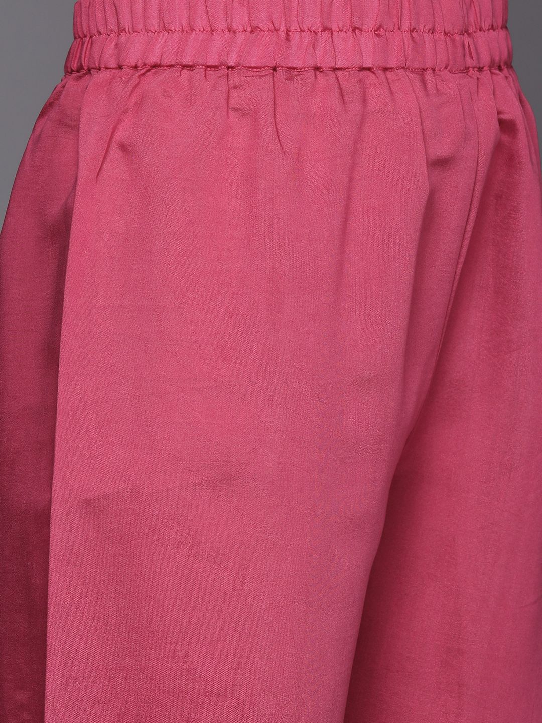 Dhiyona VA Women's Pink Ethnic Motifs Embroidered Thread Work Kurta with Trousers & With Dupatta