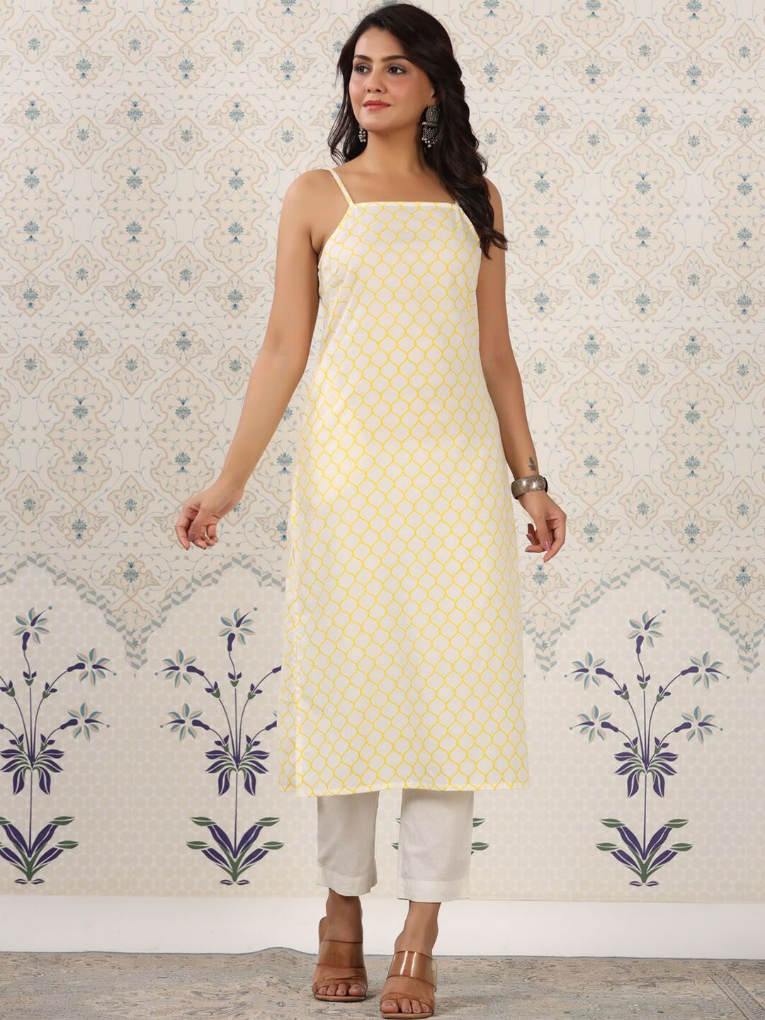 Dhiyona OD Geometric Printed Pure Cotton Kurta