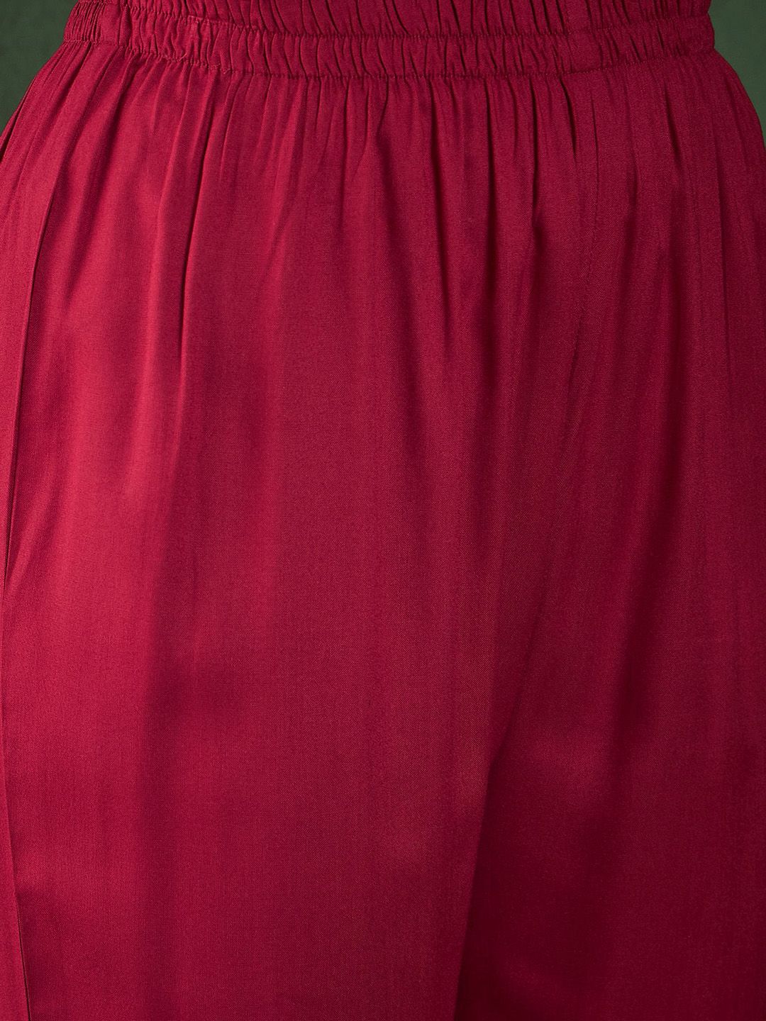 Dhiyona SN Women's Maroon Anarkali Kurta With Trousers & Bandhani Dupatta