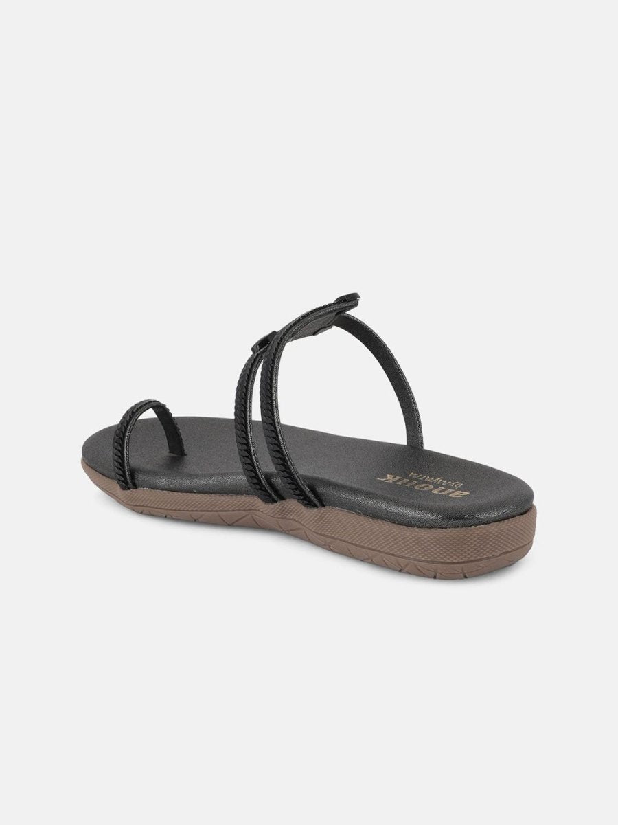 Dhiyona AK Black One Toe Flats