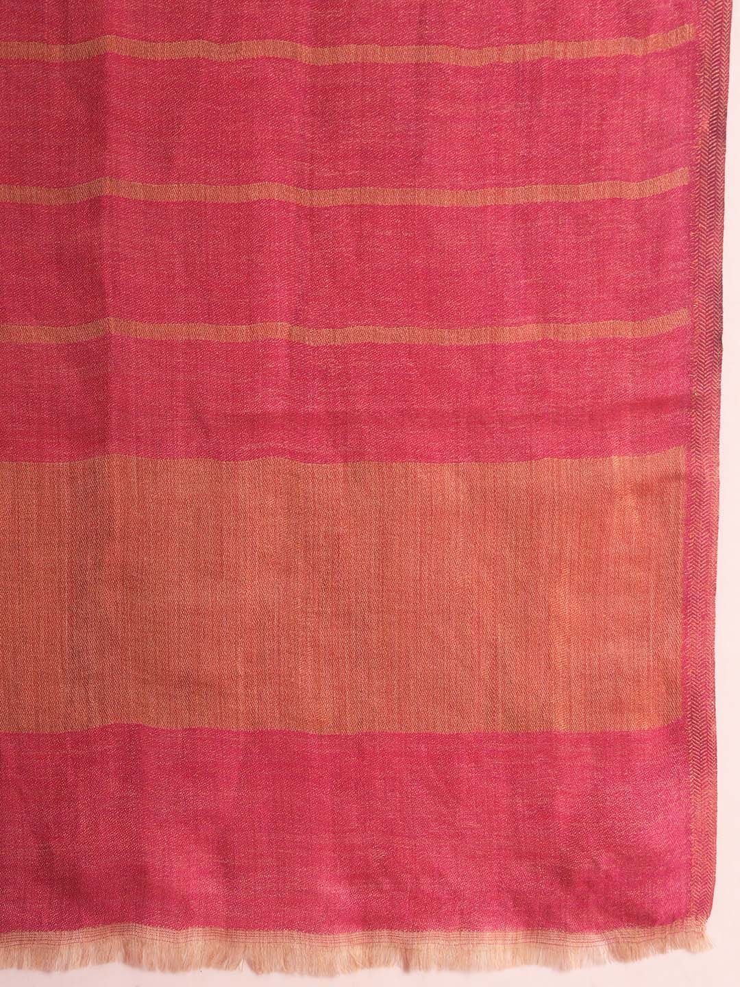 Dhiyona PA Striped Woven Design Woolen Reversible Shawl