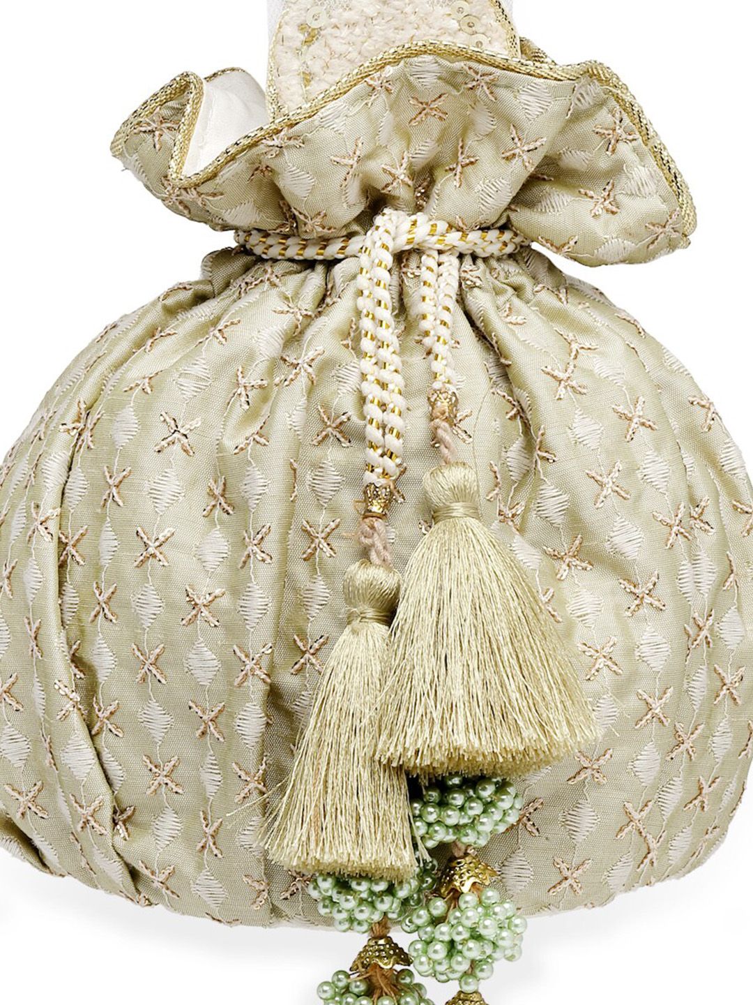 Dhiyona NR Embroidered Tasselled Potli