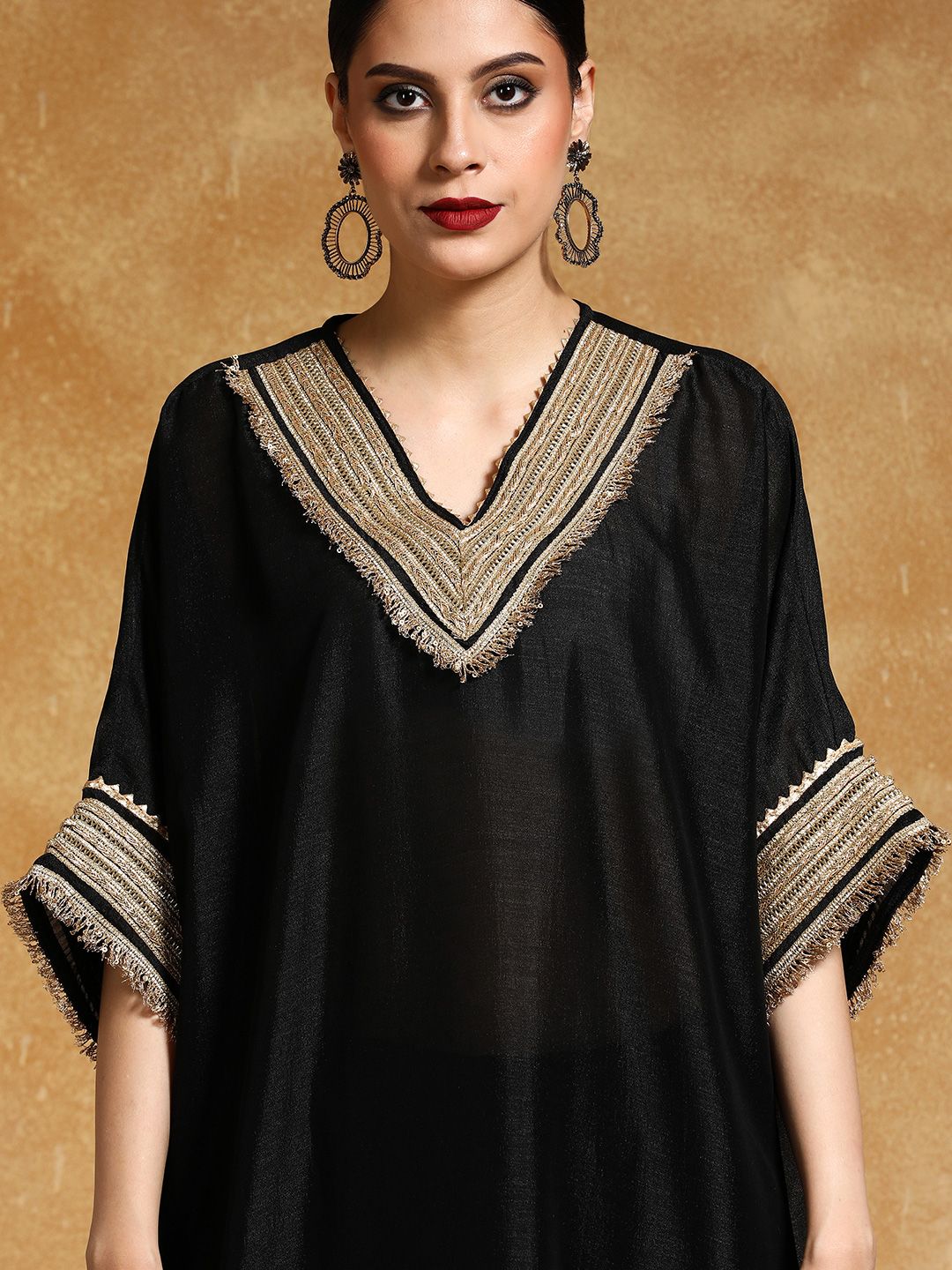 Dhiyona VA Women's Ethnic Motifs Yoke Design Regular Kurta with Trousers
